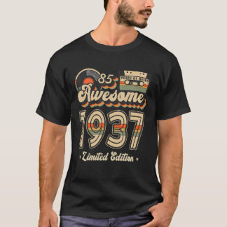T-shirt 85 Ans Retro 85E Anniversaire Cadeau Meilleur De 1