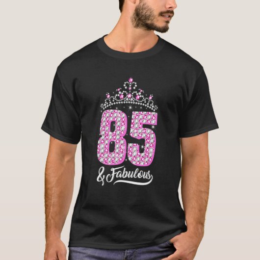 T-shirt 85 et fabuleux 85e anniversaire Diamond Crown Wome (Devant)