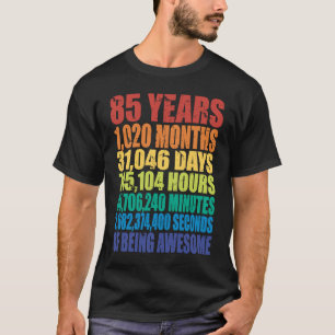 T-shirt 85e anniversaire Hommes et femmes 85 ans d'être Aw