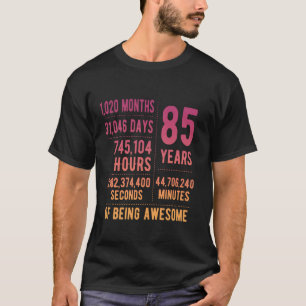 T-shirt 85e anniversaire Hommes Femmes Drôle 85 ans