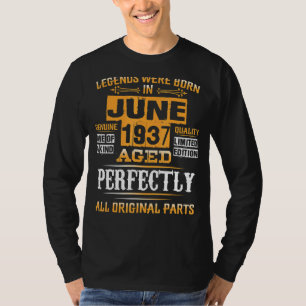 T-shirt 85e anniversaire pour légendes Né juin 1937 85 ans