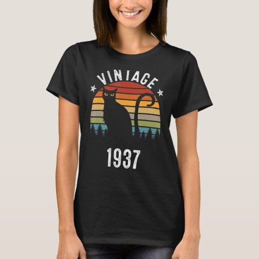 T-shirt 85e anniversaire, Vintage 1937, 85 ans (Devant)