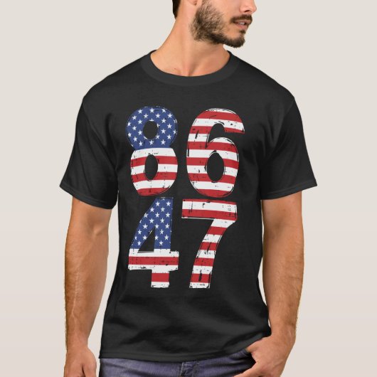 T-shirt 8647 86 47 Drapeau Hommes Femmes (Devant)