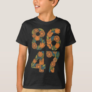 T-shirt 8647 Anti Trump Floral Democrat Président libéral