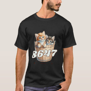T-shirt 8647 Floral Rétro Subtil 86 47 Chats Mignons Chato