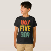 T-shirt 867 Five 309 Retro Music Number Funny 80s Throwbac (Devant entier)