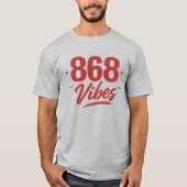 T-SHIRT 868 VIBES - TEXTE ROUGE (Devant)