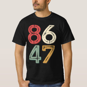 T-shirt 86 47 Anti Trump Vintage Style Rétro années 80