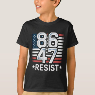T-shirt 86 47 Résistez Anti Trump Supprimez 47 Vintage 864