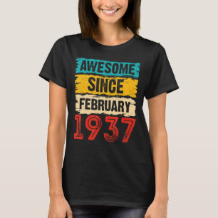 T-shirt 86 ans Awesome depuis février 1937 86e naissance