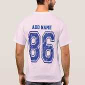 T-shirt 86 Jersey Personnalisé (Dos)