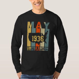T-shirt 86e anniversaire mai 1936 86 ans d'être génial