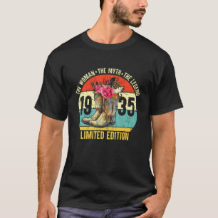 T-shirt 87 Ans 1935 Edition Limitée Boots Cowboy Wes