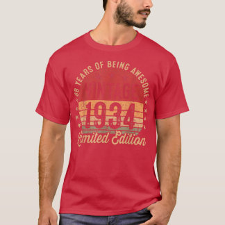 T-shirt 88 ans Vintage 1934 Limited Edition 88e Birt
