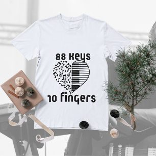 T-shirt "88 Keys 10 Doigts" Piano-Shirt - Musicien & Pian