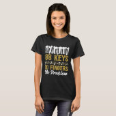 T-shirt 88 Touches 10 Doigts Pas de problème Piano Clavier (Devant entier)