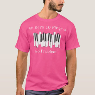 T-shirt 88 Touches 10 Doigts - T Shirt Drôle de Piano