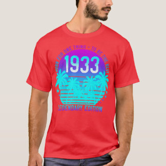 T-shirt 88e anniversaire 1933 Vintage esthétique Sunset Pa