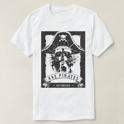 T-shirt 892 Racoon Pirate (Design devant)