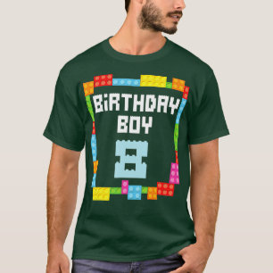 T-shirt 8 Anniversaire Boy Master Builder 8 Anniversaire