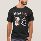 T-shirt 8 Anniversaire Moo Je suis 8 Vache ferme animal Ba (Devant)