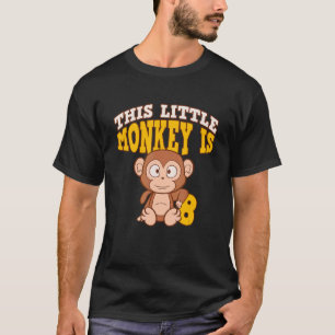 T-shirt 8 Anniversaire Singe Huit Anniversaire Ape Chimpan