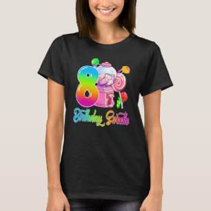 T-shirt 8 Anniversaire Sweetie Candy Girl 8 Anniversaire M