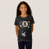 T-Shirt 8 ans Anniversaire Planètes Astronaut 8e Anniversa (Devant entier)