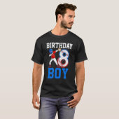 T-shirt 8 Ans Baseball Thématique 8e Anniversaire Fête Spo (Devant entier)