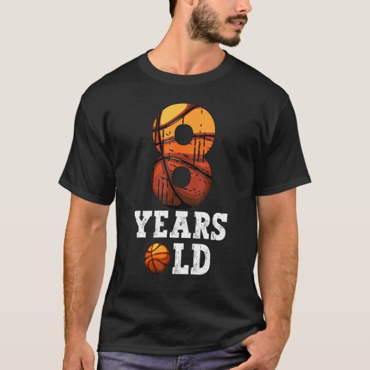 T-shirt 8 ans basket-ball balle 8 ans basket-ball (Devant)