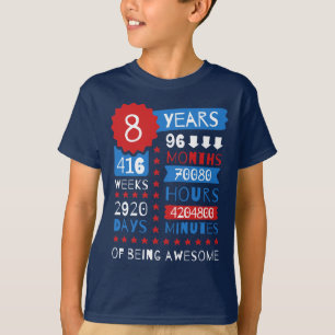 T-shirt 8 ans d'être impressionnant - 8ème chemise de