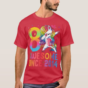 T-shirt 8 Ans Filles Awesome Depuis 2014 Dabbing Unicor