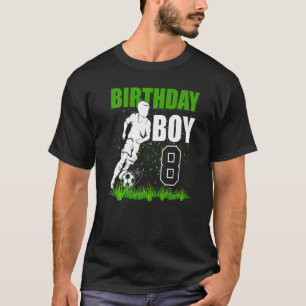 T-shirt 8 Ans Football Anniversaire Thème 8ème Pour Bo