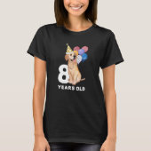 T-shirt 8 ans garçon fille amour chien animal or retraceur (Devant)
