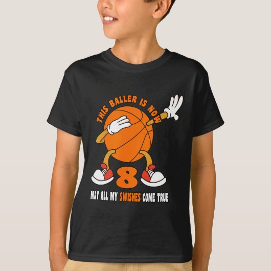 T-shirt 8 ans Joyeux 8e anniversaire Basketball 8e anniver (Devant)