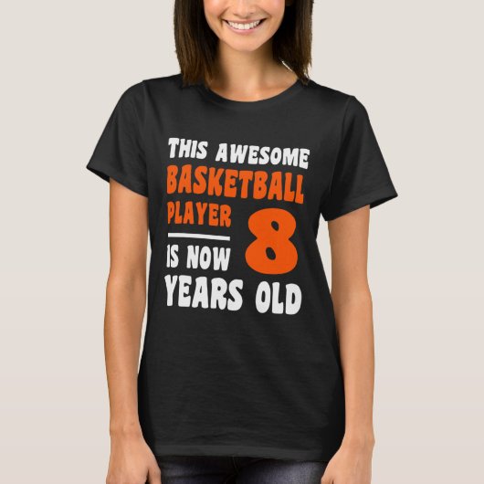 T-shirt 8 ans Joyeux 8e anniversaire Bysketbyll 8e Birt (Devant)