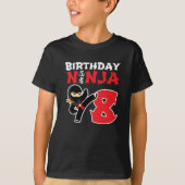T-shirt 8 ans Karate Ninja Party Enfants 8e anniversaire (Devant)