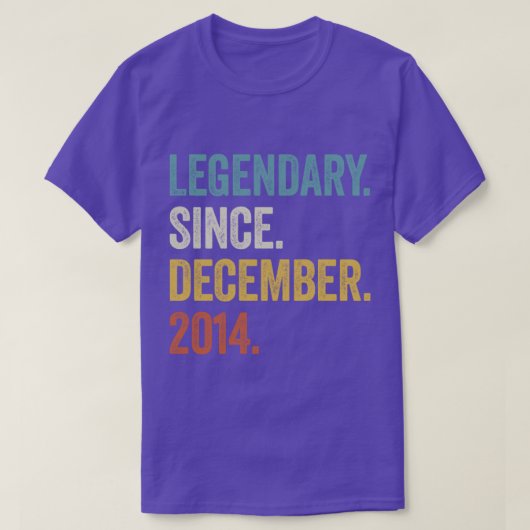 T-shirt 8 Ans Légendaire Depuis Décembre 2014 8e Birt (Design devant)