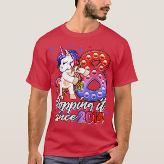T-shirt 8 Ans Unicorn Pop It Unicorn Poping depuis 2