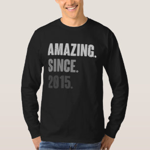 T-shirt 8 Ans Vintage 2015 Anniversaire 8ème Décoration