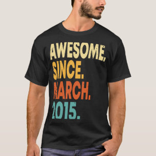 T-shirt 8 ans Vintage mars 2015 8e anniversaire garçon 1