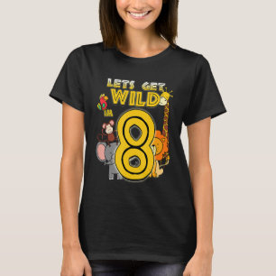 T-shirt 8 ans Zoo Animaux Safari 8e anniversaire Garçons G