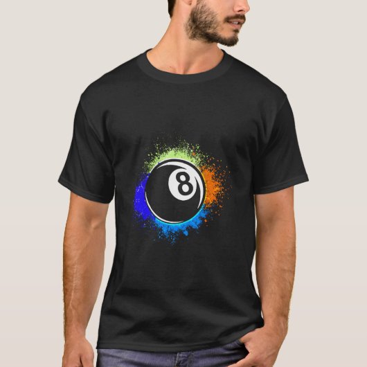 T-shirt 8-Ball Eight-Ball Pool Billiards Snooker (Devant)