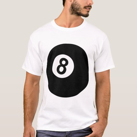T-shirt 8 Ball Sticker Decal (Devant)