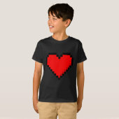 T-shirt 8 Bit Heart Retro Valentines Day Xel Artwork (Devant entier)