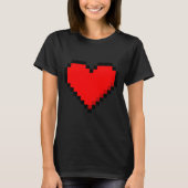T-shirt 8 Bit Heart Retro Valentines Day Xel Artwork (Devant)