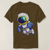 T-shirt 8 bits Pixel Astronaut Space Galaxy Science Rétro  (Design devant)