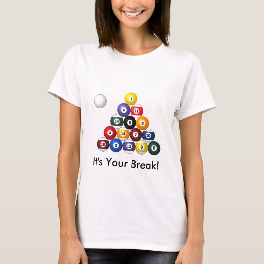 T-shirt 8 chemises de support de boule (Devant)