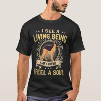 T-shirt 8 Je vois un être vivant Je vois un ami Je ressens