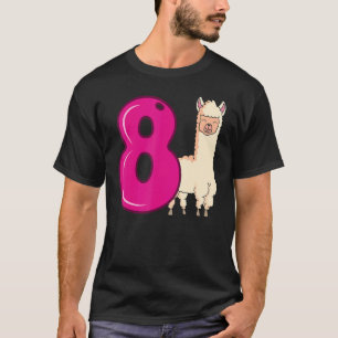 T-shirt 8 Lama Anniversaire Thème Fête 8ème